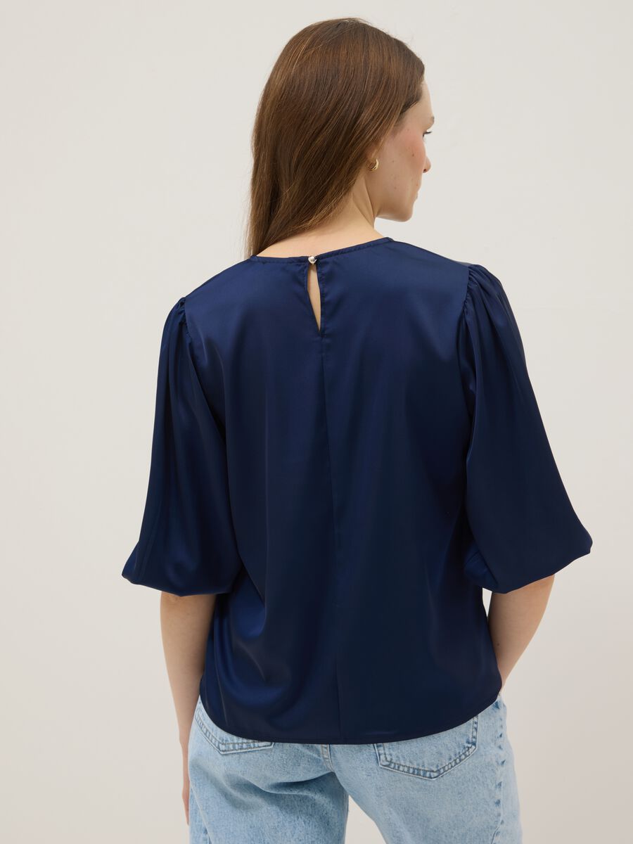 Blue top with wide sleeves, regular fit_2