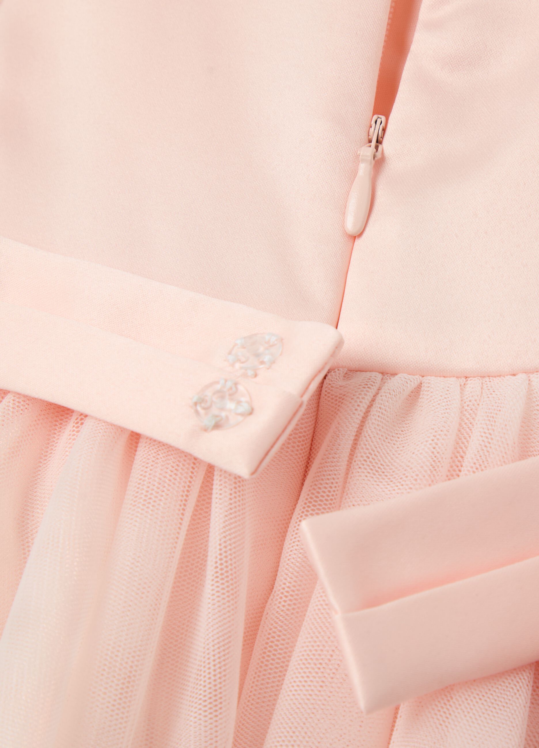 Tulle dress with floral application