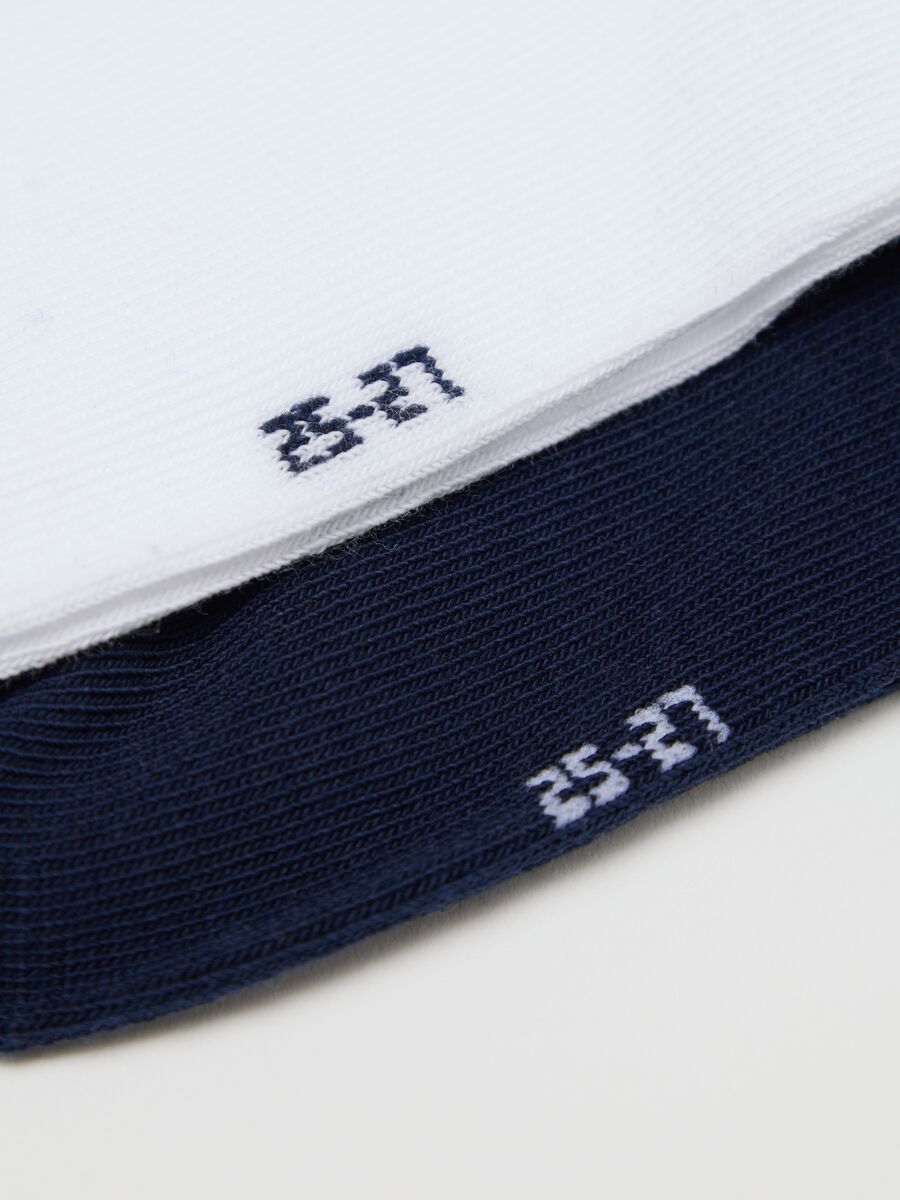 Five-pair pack white and light blue stretch shoe liners_1