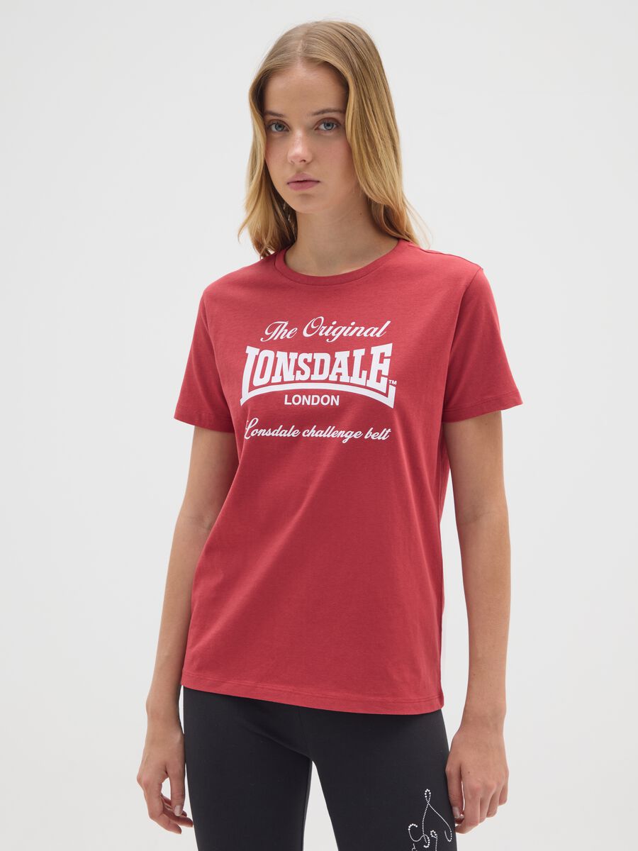 Red pure cotton regular fit t-shirt_0