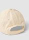 White pure cotton children's hat with dinosaur_2
