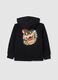 Children's black pure cotton sweatshirt regular fit with Super Mario print_1