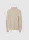 Beige cotton blend turtleneck regular fit_4