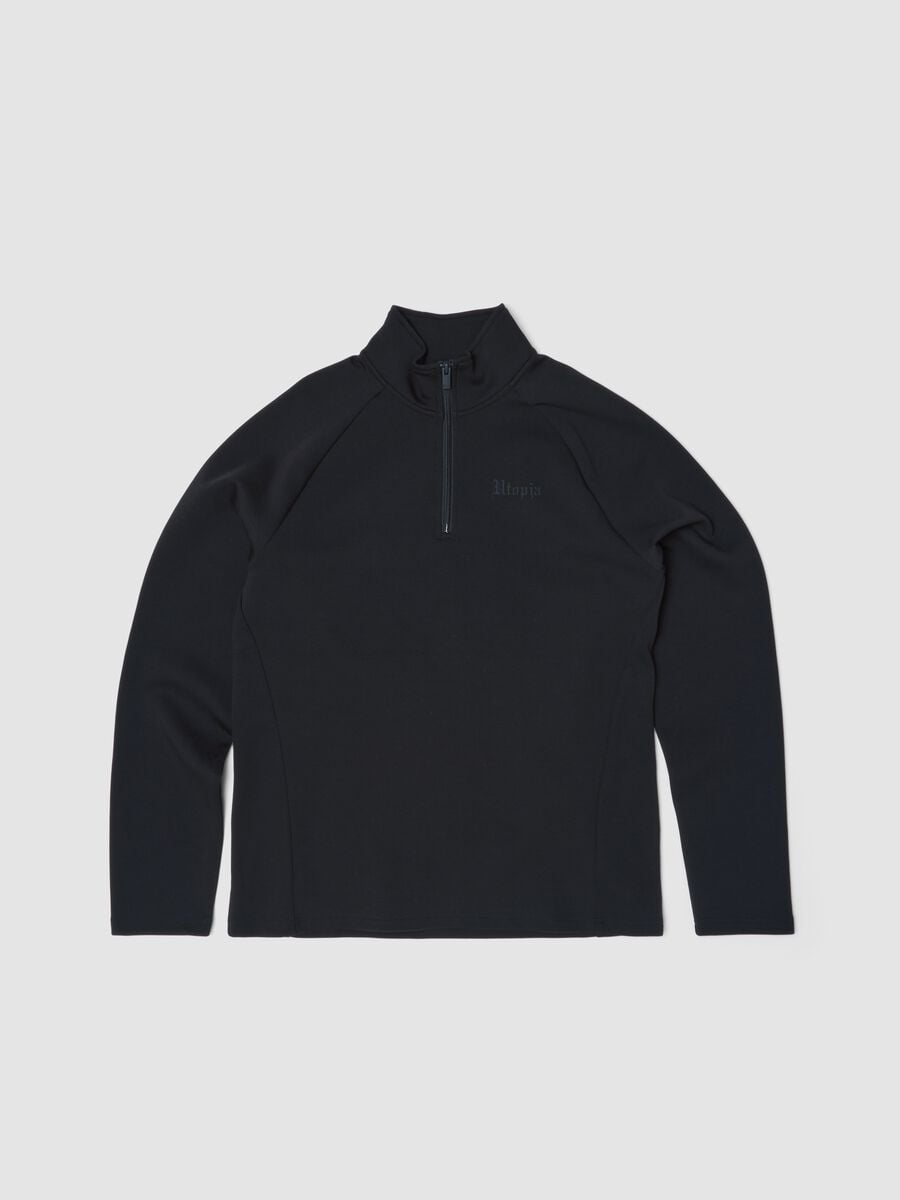 Technical Half-Zip Sweater &ndash; Fitted Black_1