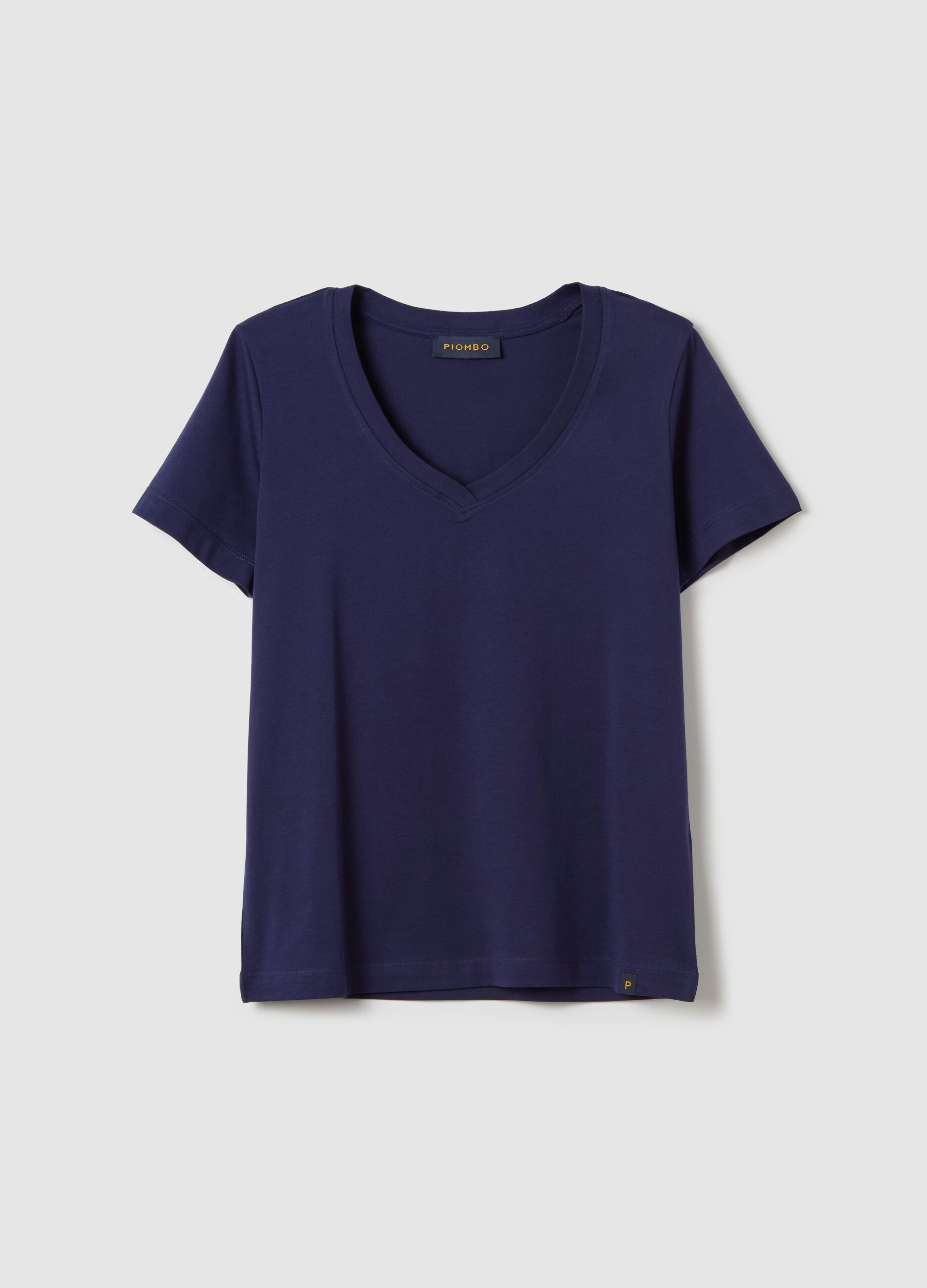 Cotton V-neck T-shirt