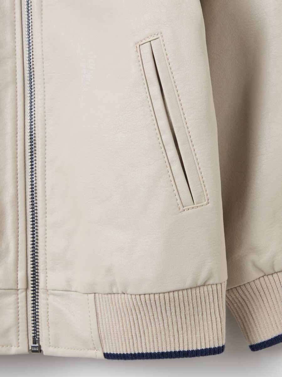 Shiny-effect bomber jacket_3