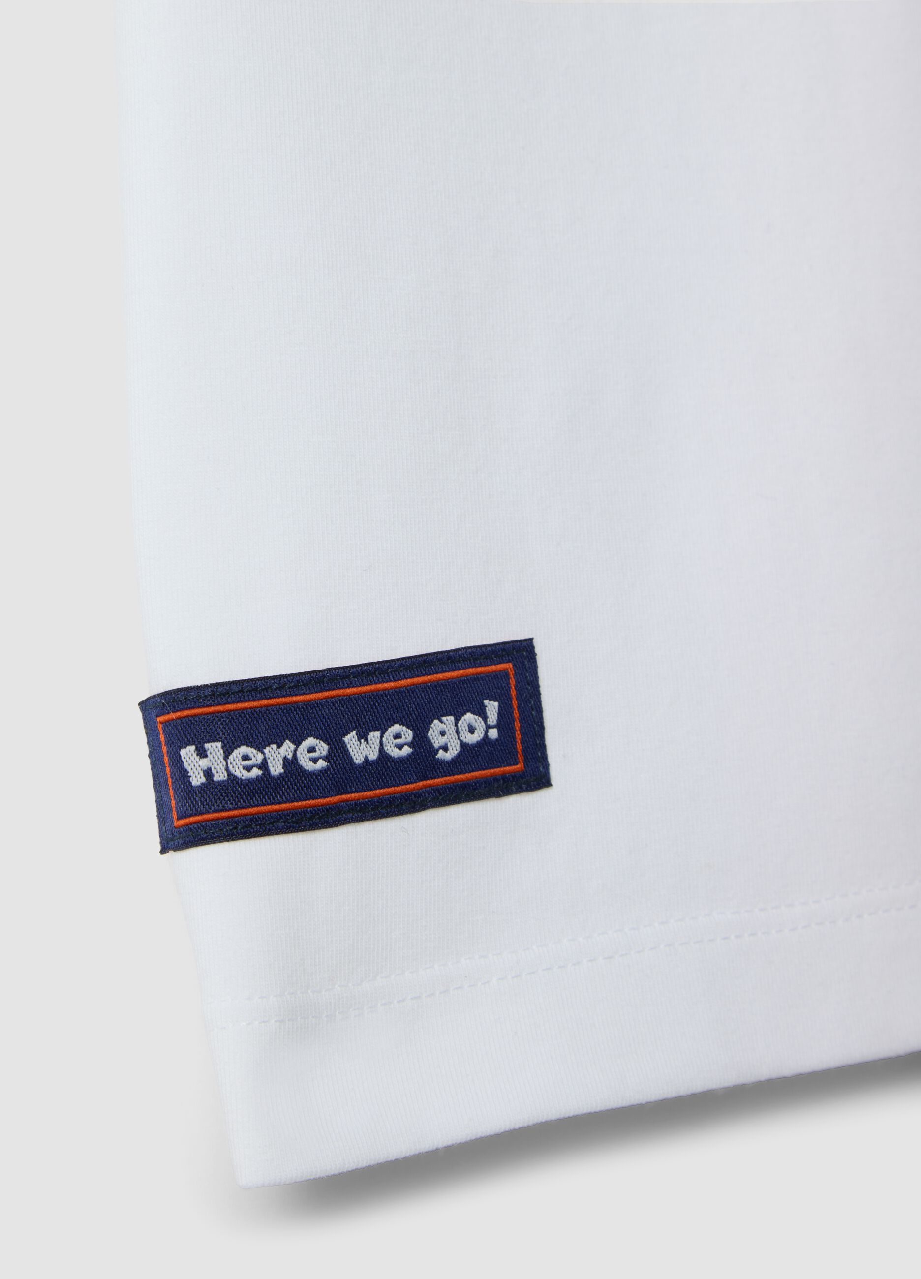 Multicolour stretch cotton oversized fit polo shirt for kids