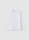 Baby girl's white pure cotton t-shirt regular fit_0