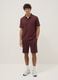 Brown pure cotton regular-fit shorts with drawstring_0