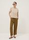 Beige pure cotton regular fit T-shirt_1