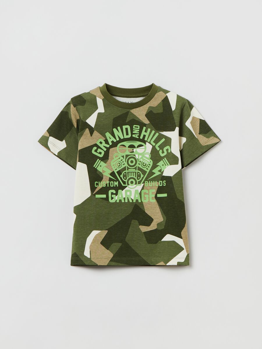 T-shirt con stampa camouflage Grand&Hills_0