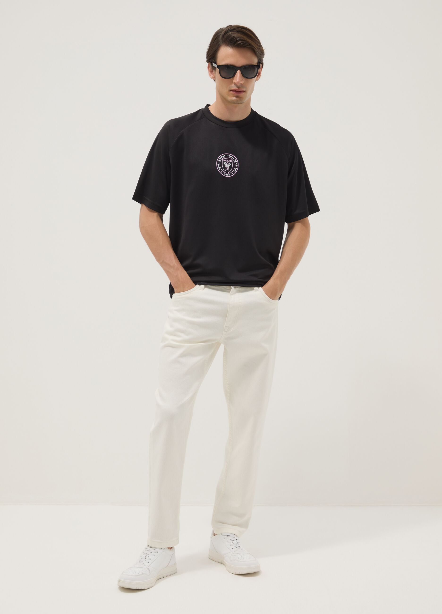 Black Inter Miami CF print T-shirt