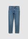 Jeans slim fit blu in denim _4