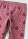 Leggings viola in misto cotone organico con fantasia animalier per bimba_2