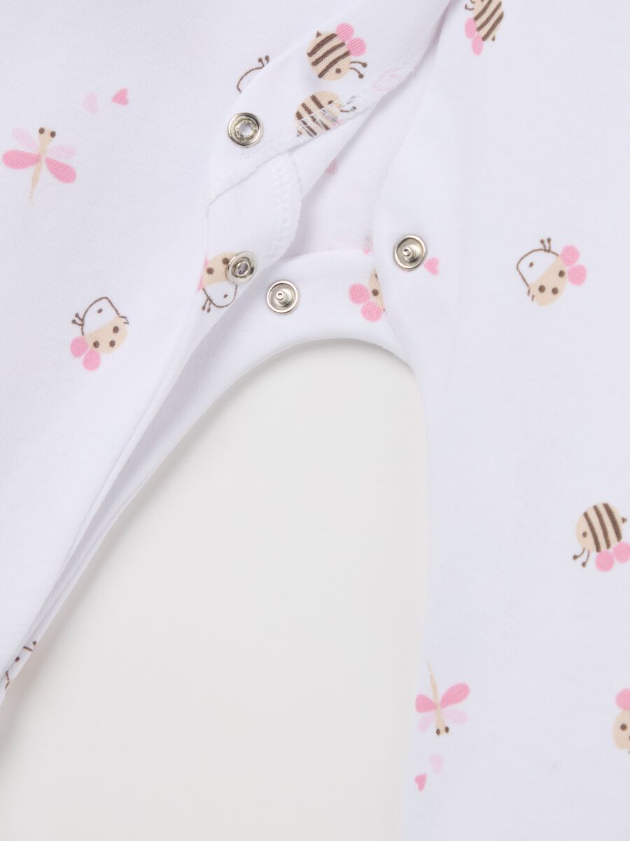 Two-pack onesies in cotton with feet and print_3