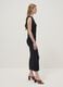 Black fitted maxi dress in stretch fabric_1