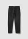 Black denim cotton blend regular fit stretch jeans_5