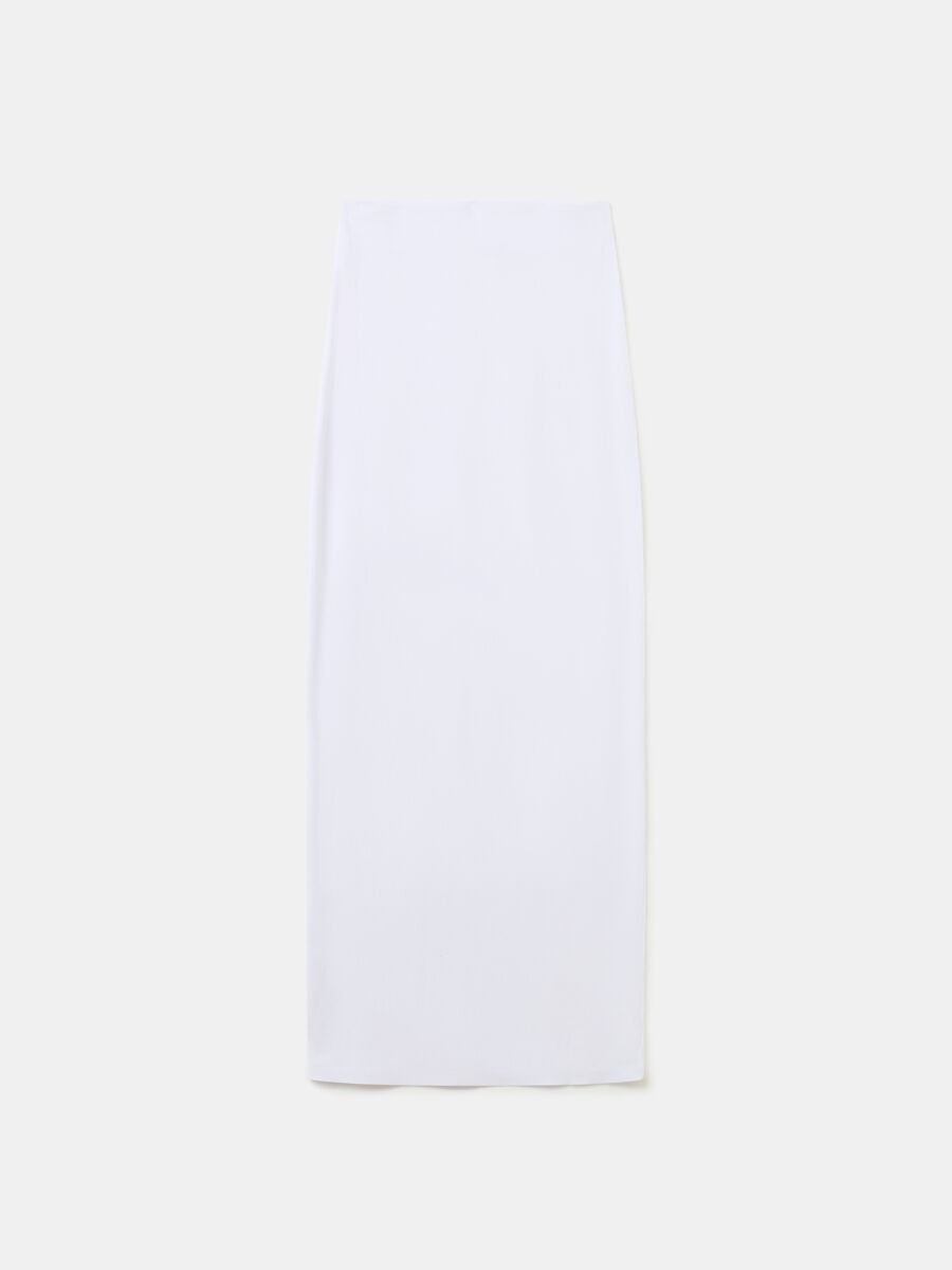 Long Pencil Skirt White_7