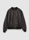 Glossy-effect biker bomber jacket_4