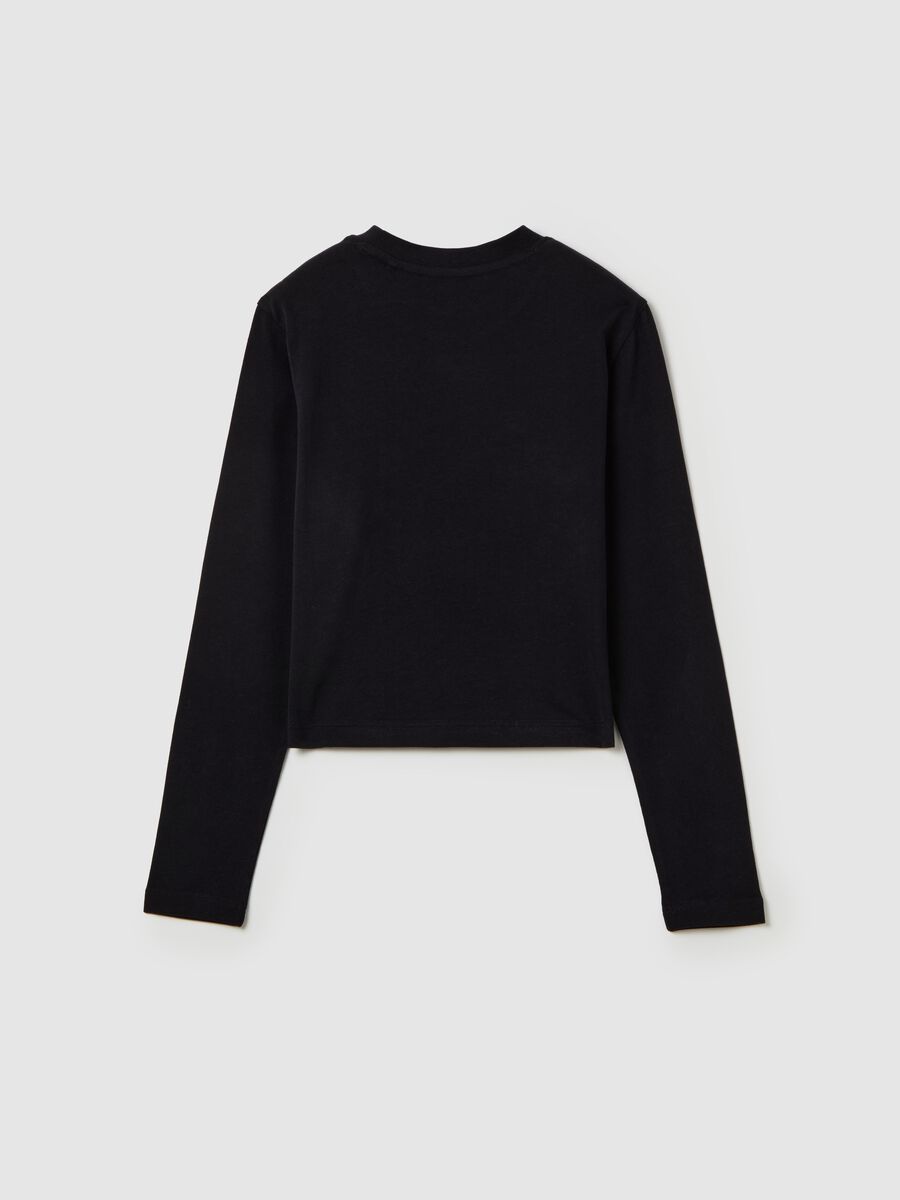 Long-sleeved T-shirt with lettering print_2
