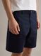 Blue stretch cotton chino shorts, regular fit_3