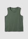 Green pure cotton tank top_4