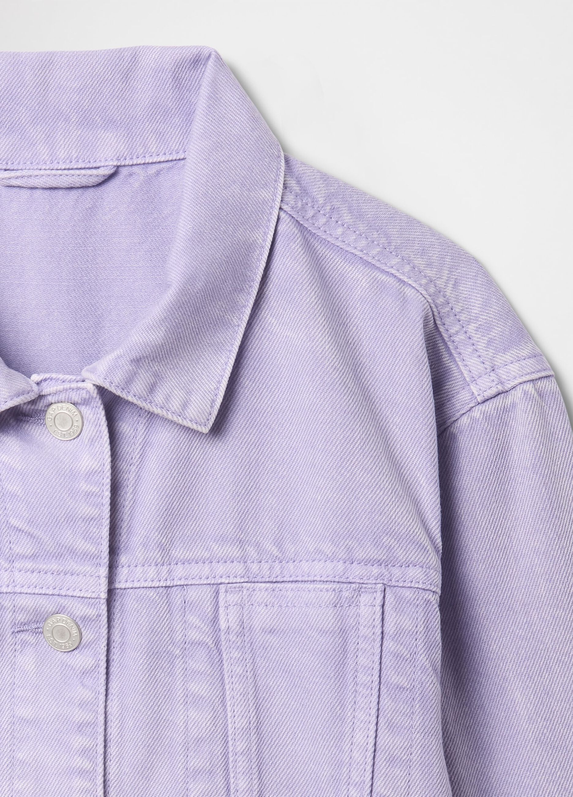 Purple cropped jacket for girls