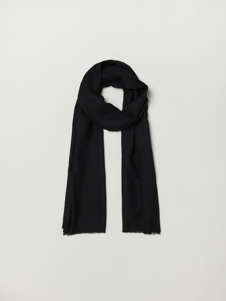 Pashmina sfrangiata in lana_0