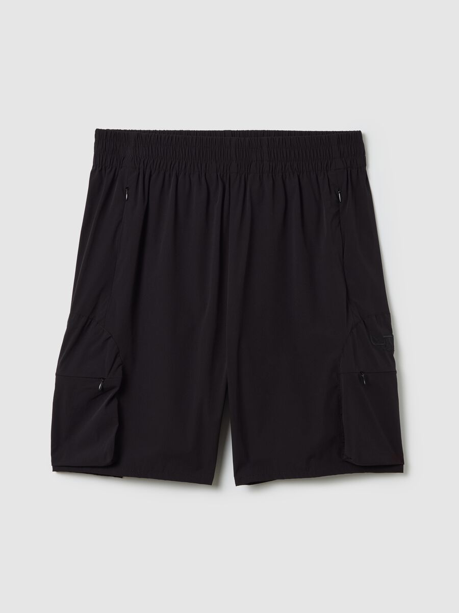 Technical Cargo Shorts Black_4