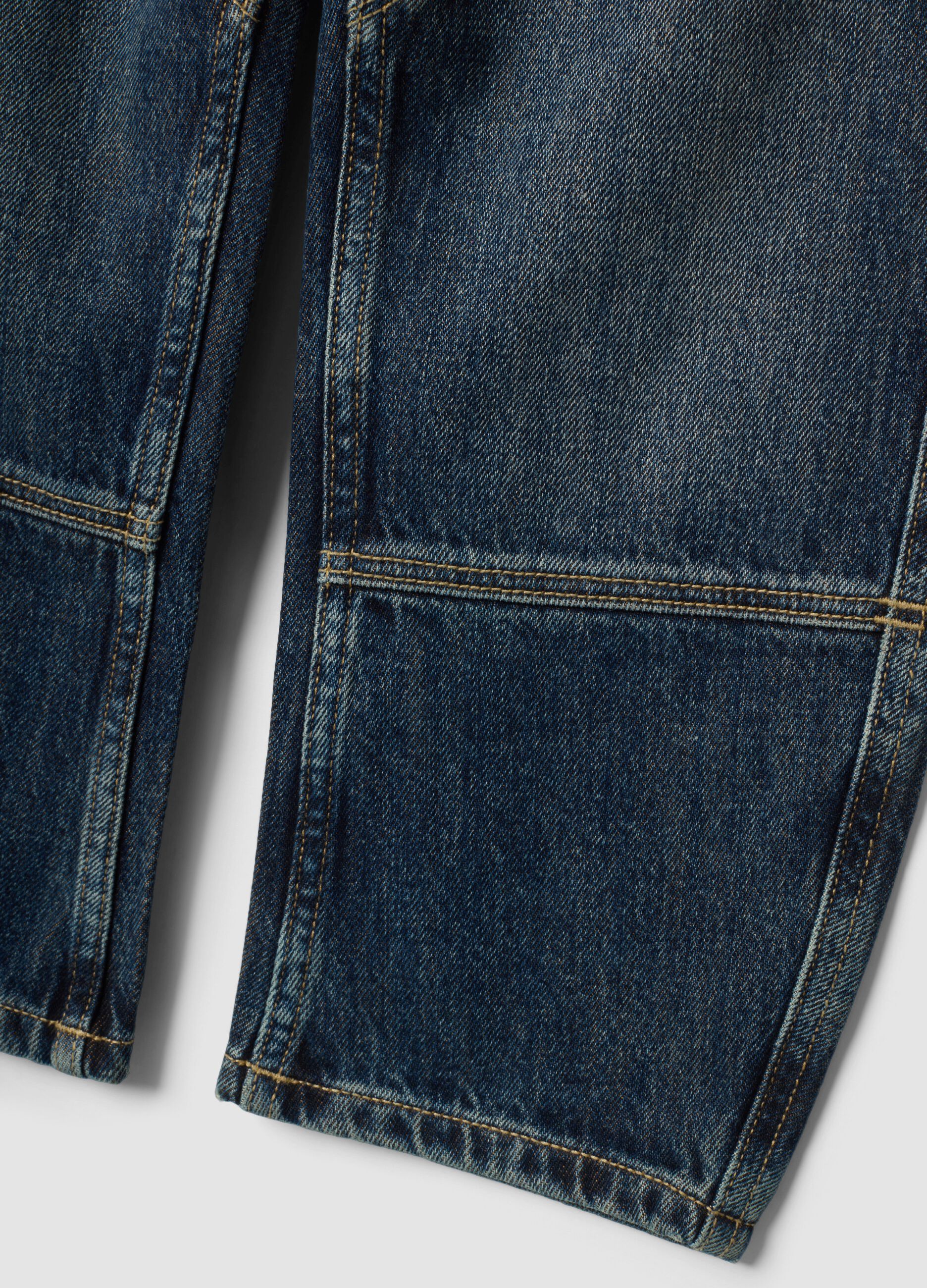 Blue relaxed-fit pure cotton jeans for boys