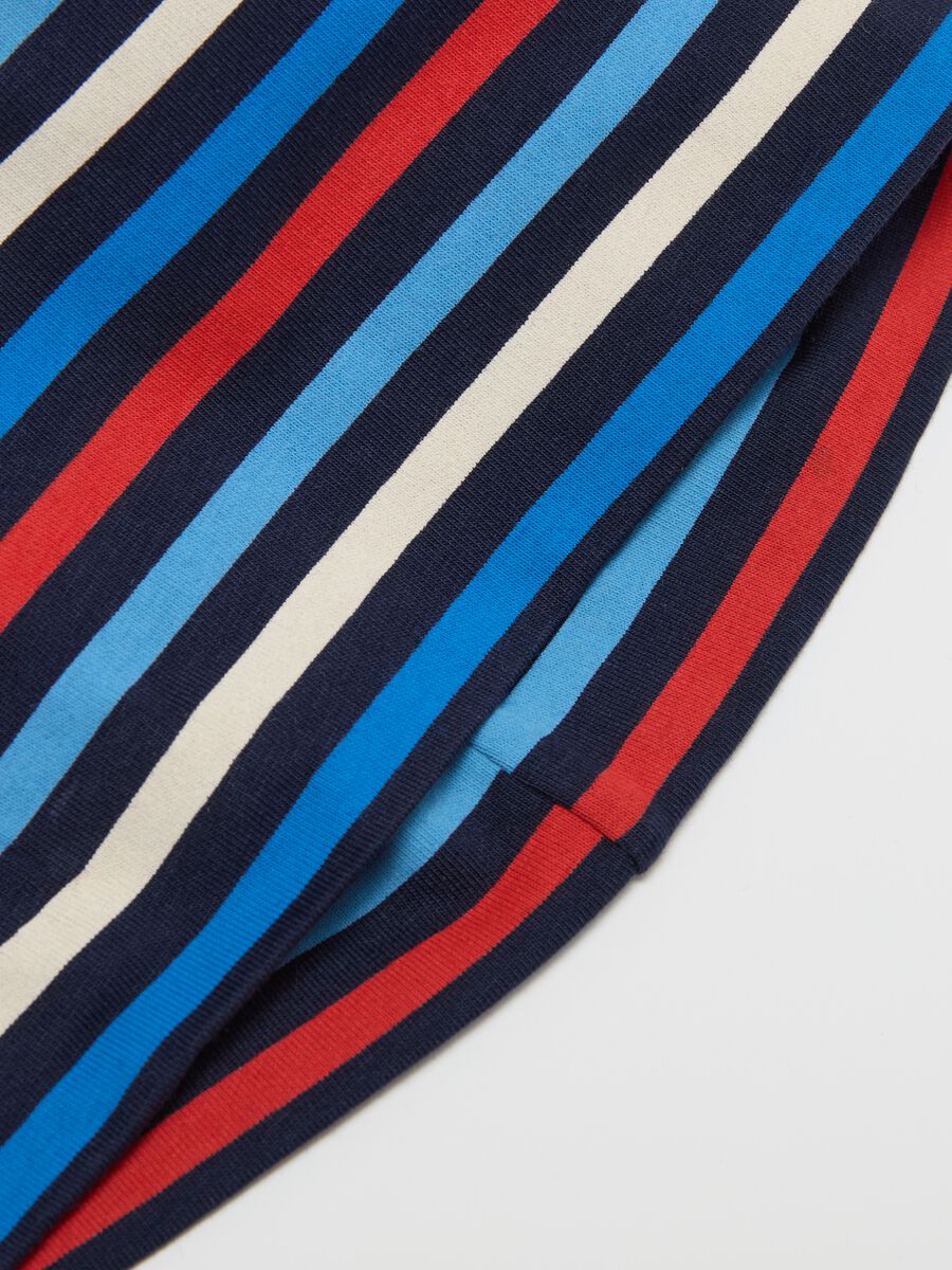 Stretch cotton hat with striped pattern_1