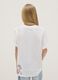 Girls' white pure cotton overfit T-shirt with lettering_1