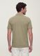 Green pure cotton piqu&eacute; polo shirt with classic collar, regular fit_3