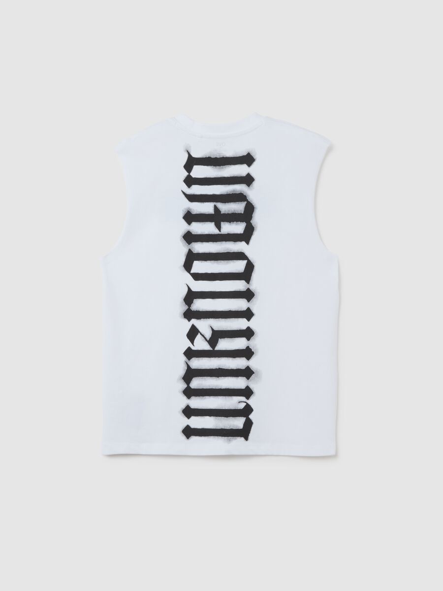 T-shirt da bambino in puro cotone bianca regular fit_4