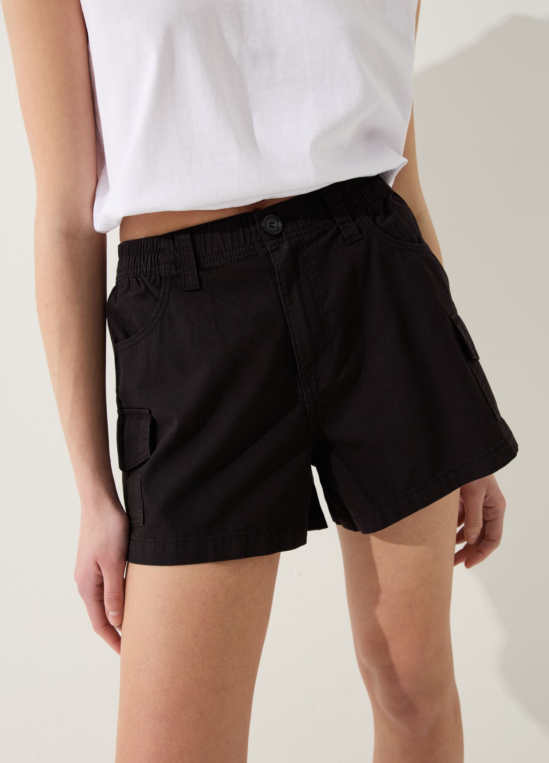 Cotton cargo shorts