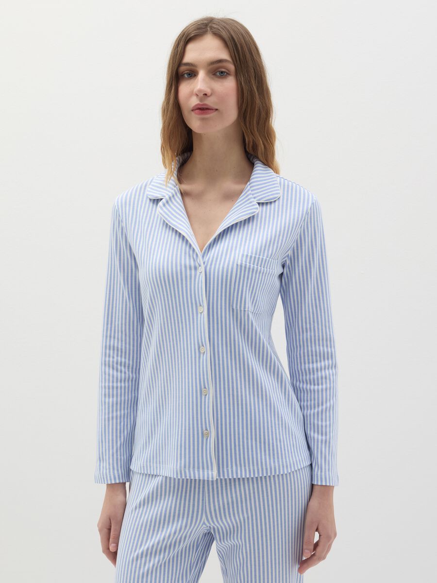 Long pyjamas in striped cotton_1