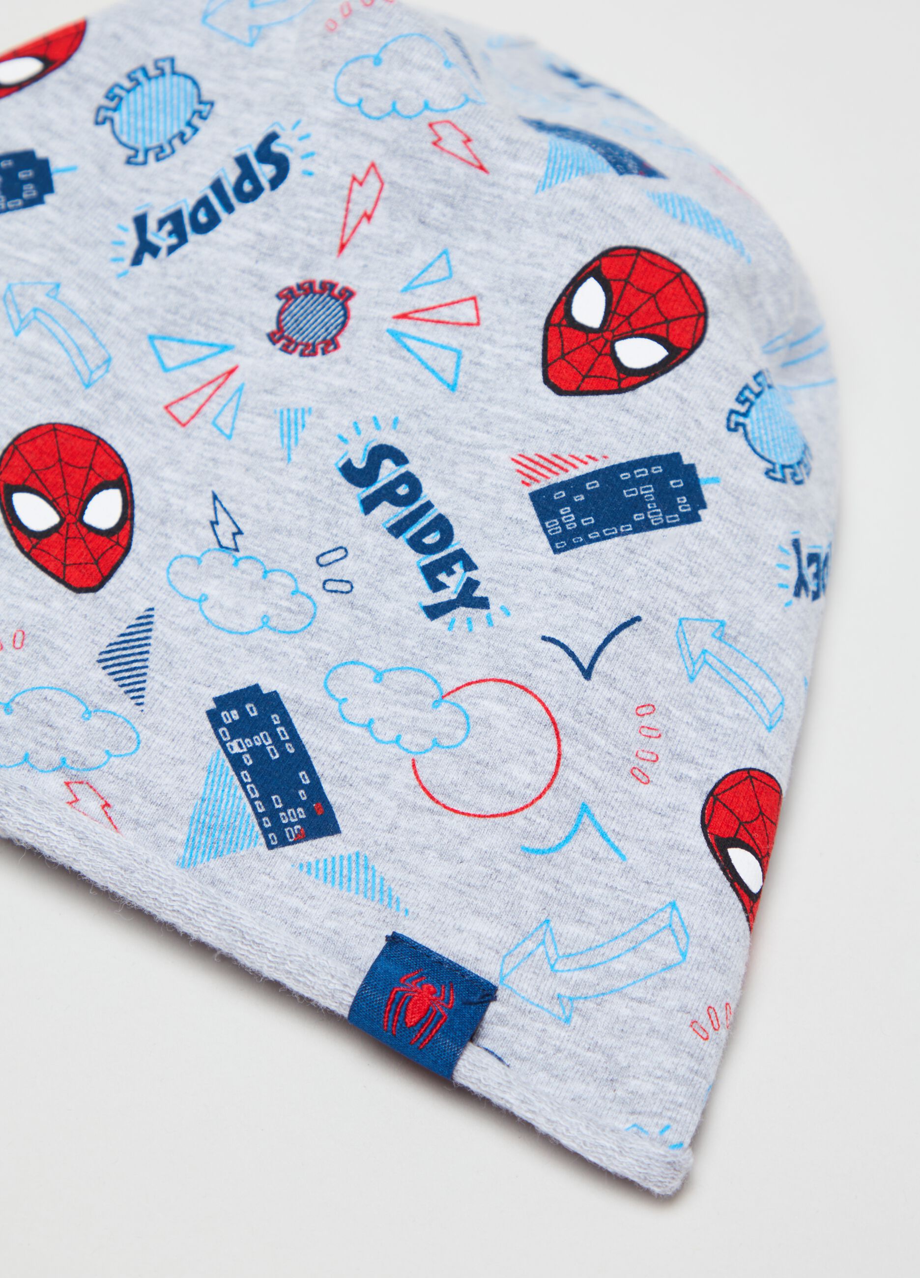 Berretto in French Terry con stampa Spidey _1