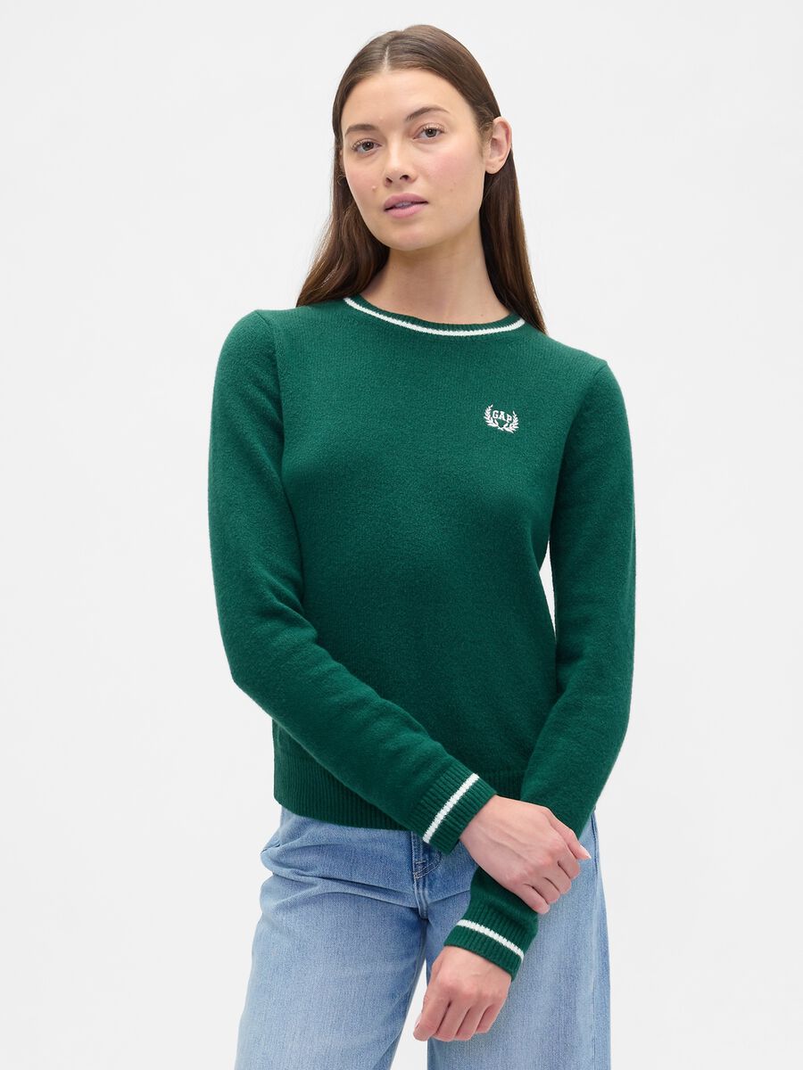 Green Crew Neck Sweater_0