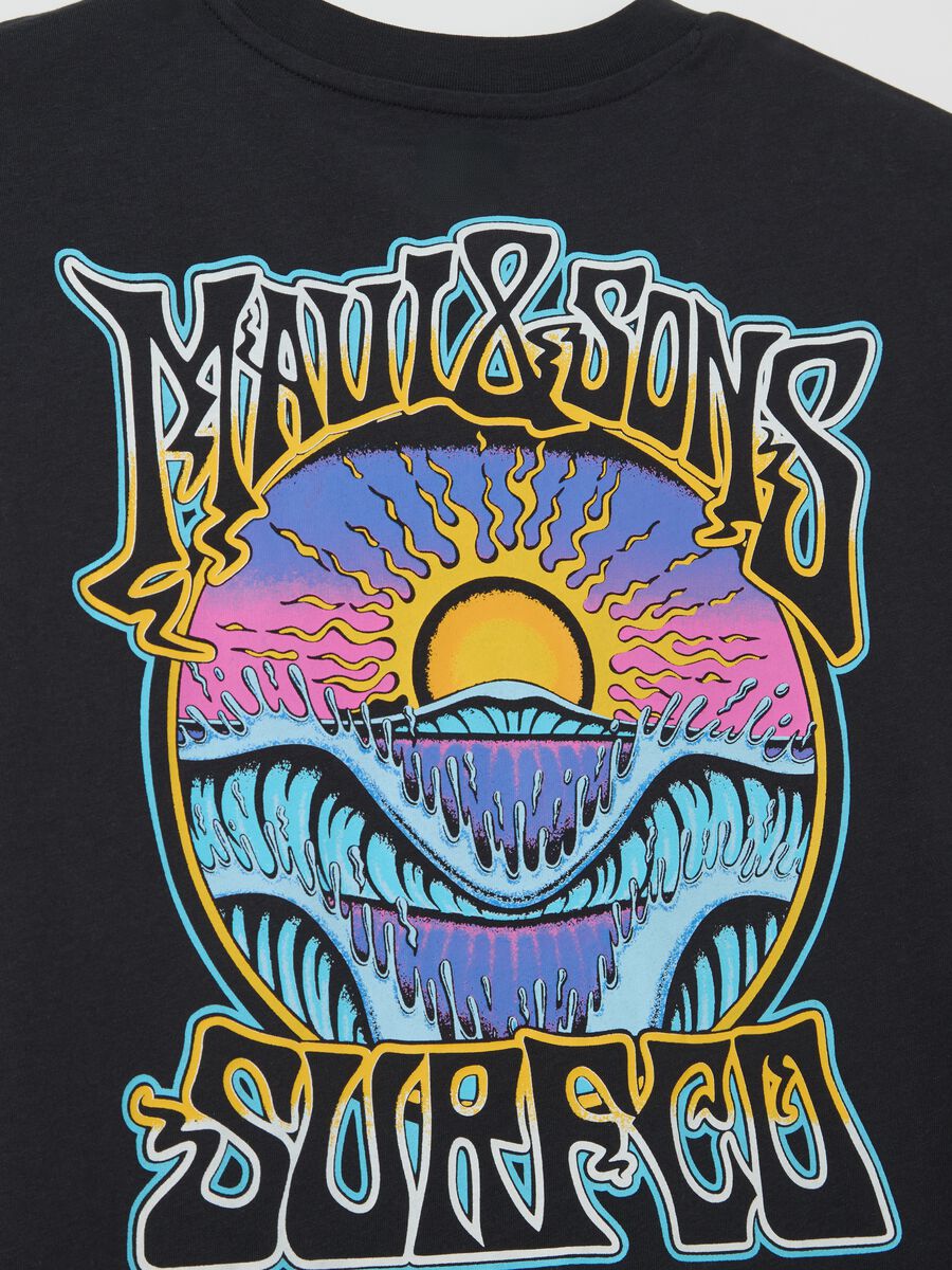 Black T-shirt in pure cotton Maui & Sons licensed_5