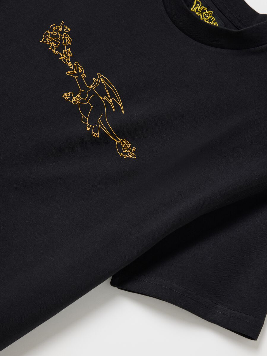 Black Manga Logo Cotton T-shirt_5