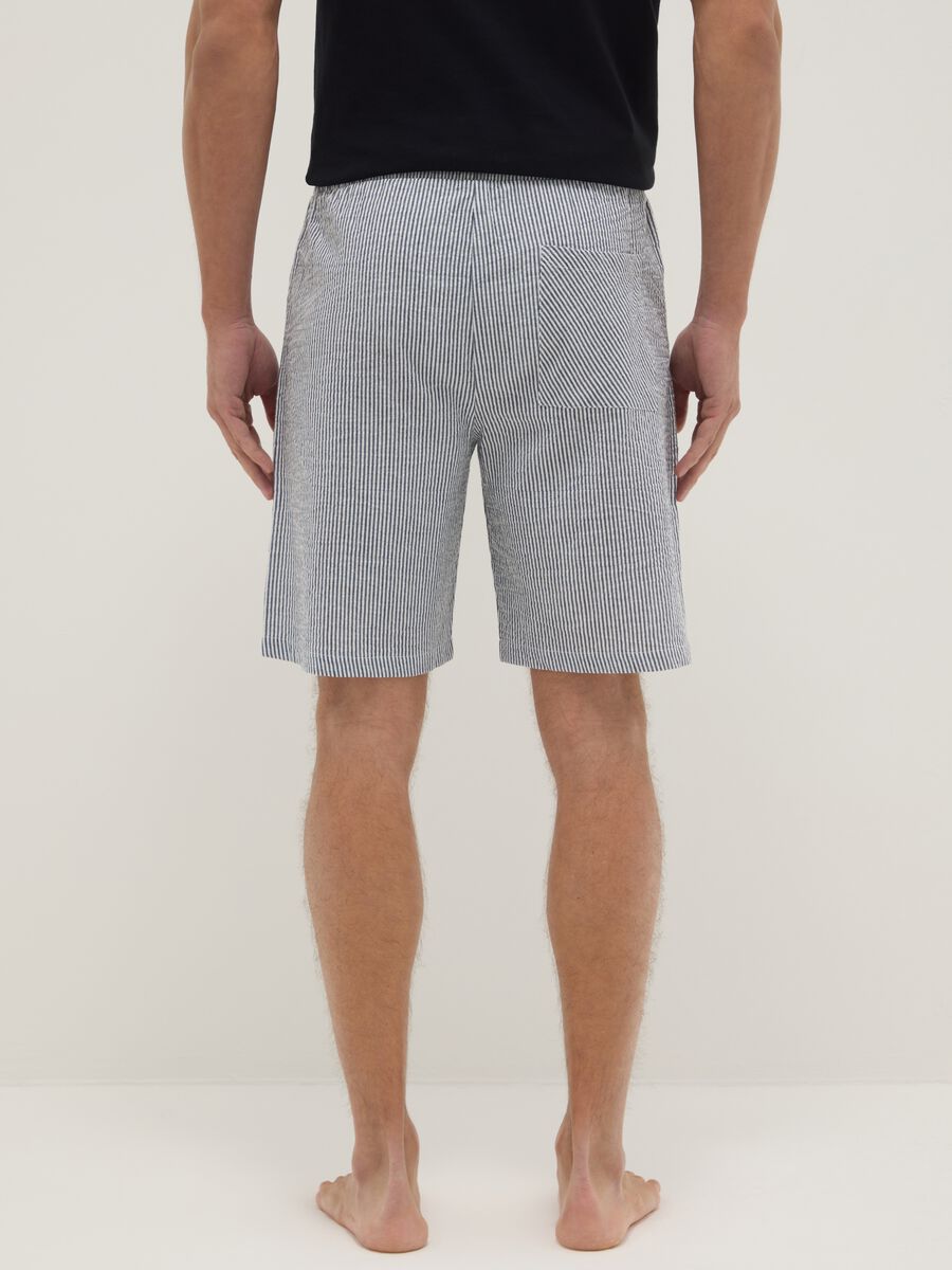 Pure cotton multicoloured striped pyjama shorts, regular fit_2