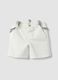 White cotton-linen blend boys&rsquo; shorts, regular fit, with braces_0