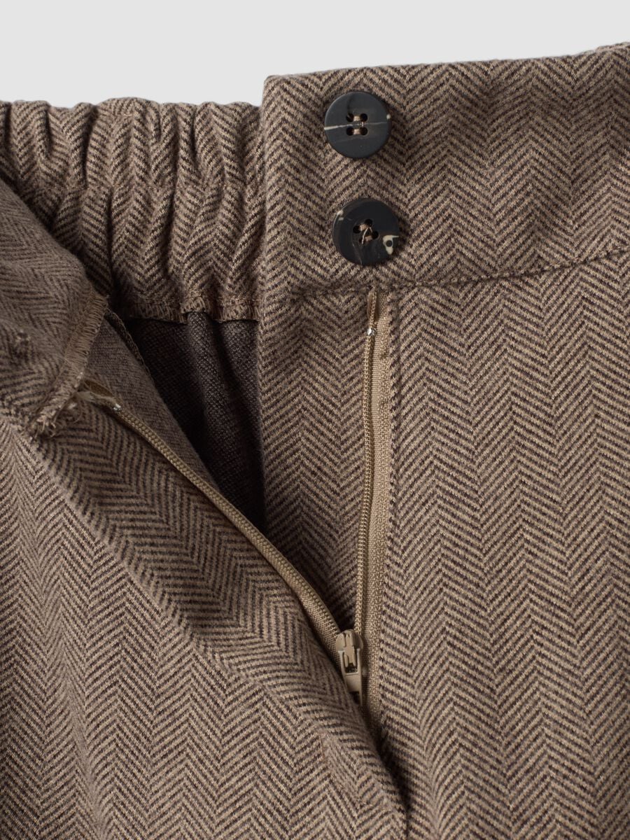 Brown regular-fit wide-leg trousers_1
