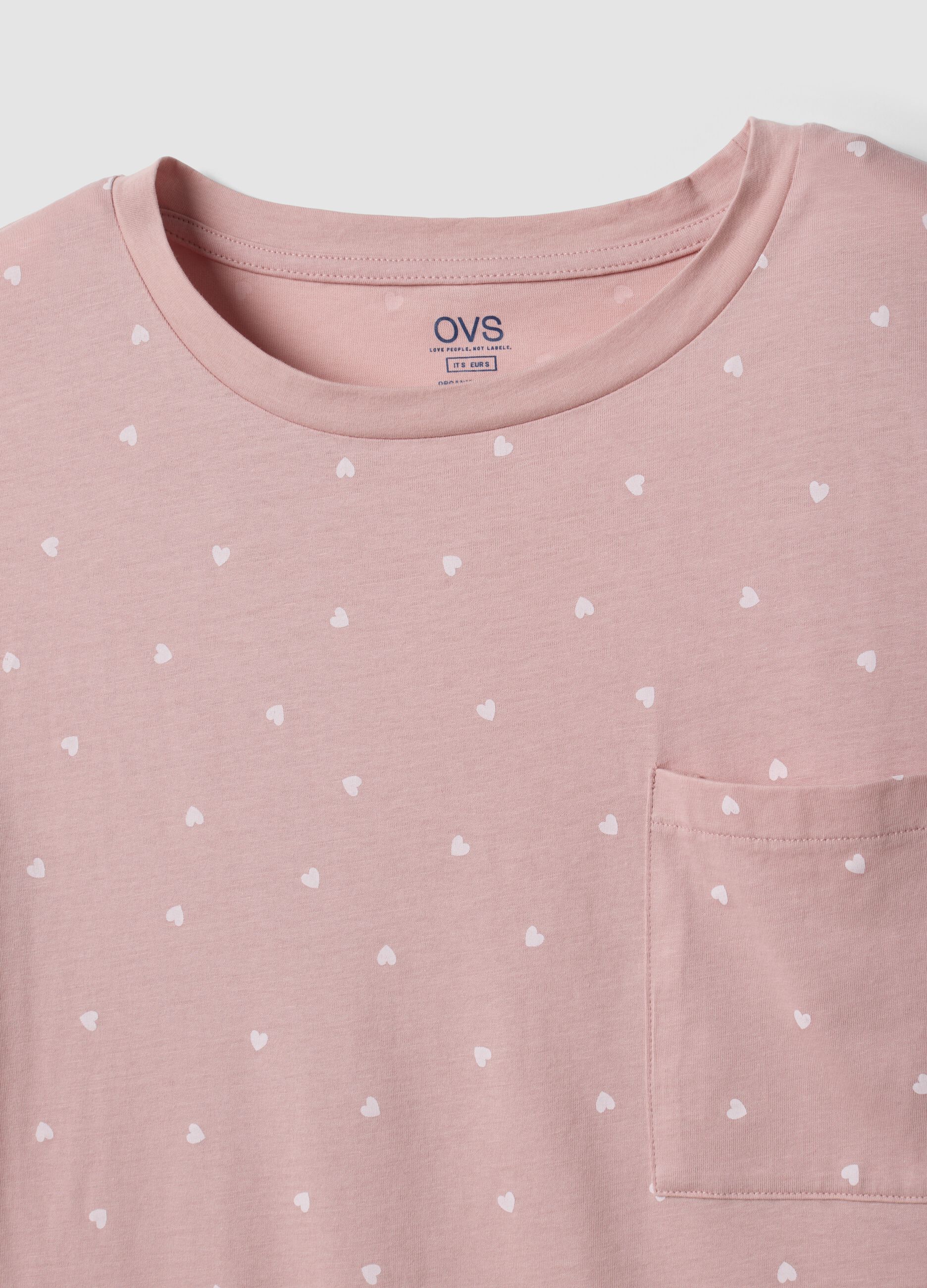 Pink pure organic cotton nightshirt