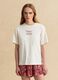 Beige pure cotton short-sleeve T-shirt_2