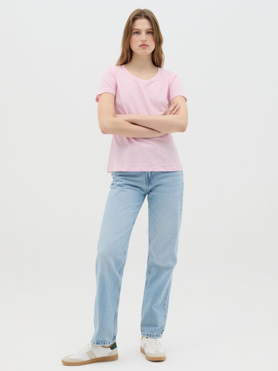 Pink crew neck organic cotton T-shirt by Ovs_1