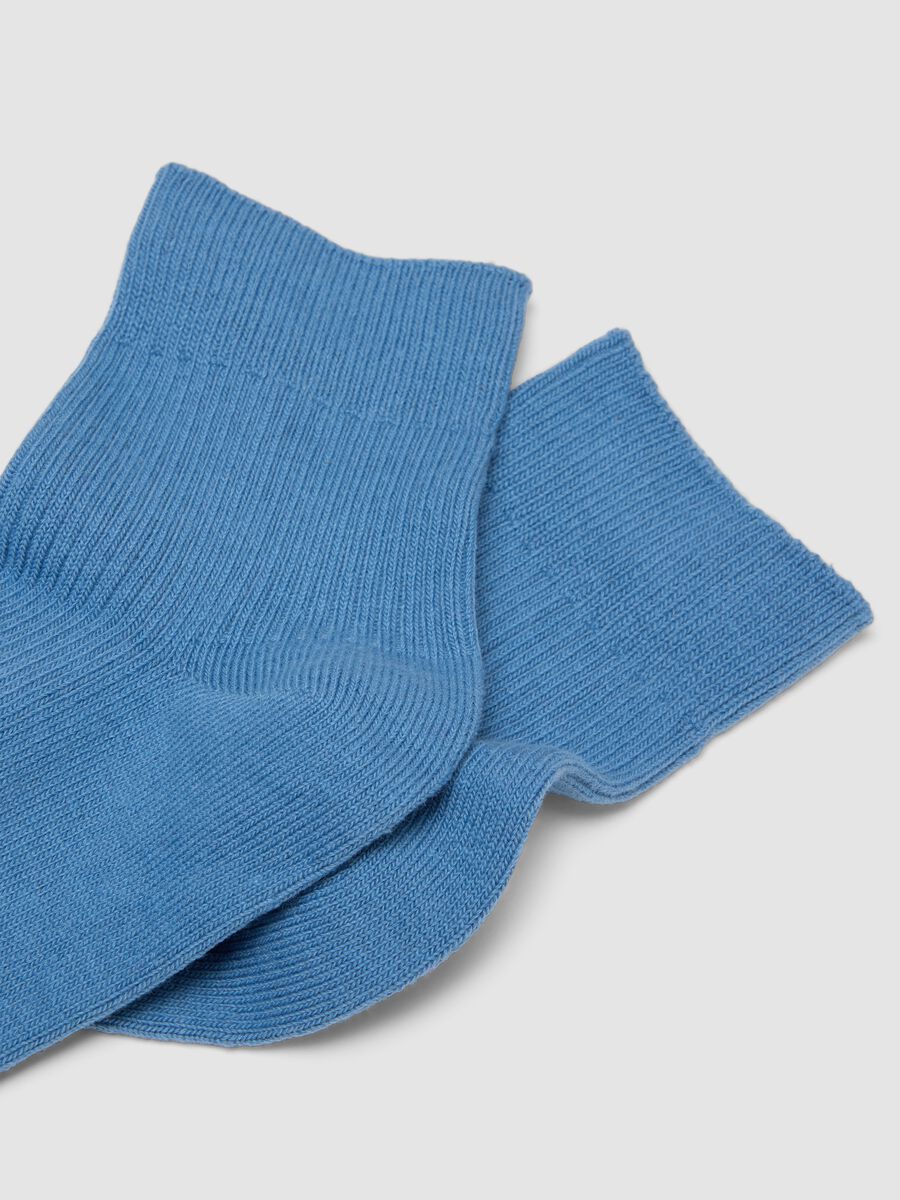 Light blue stretch cotton socks_1