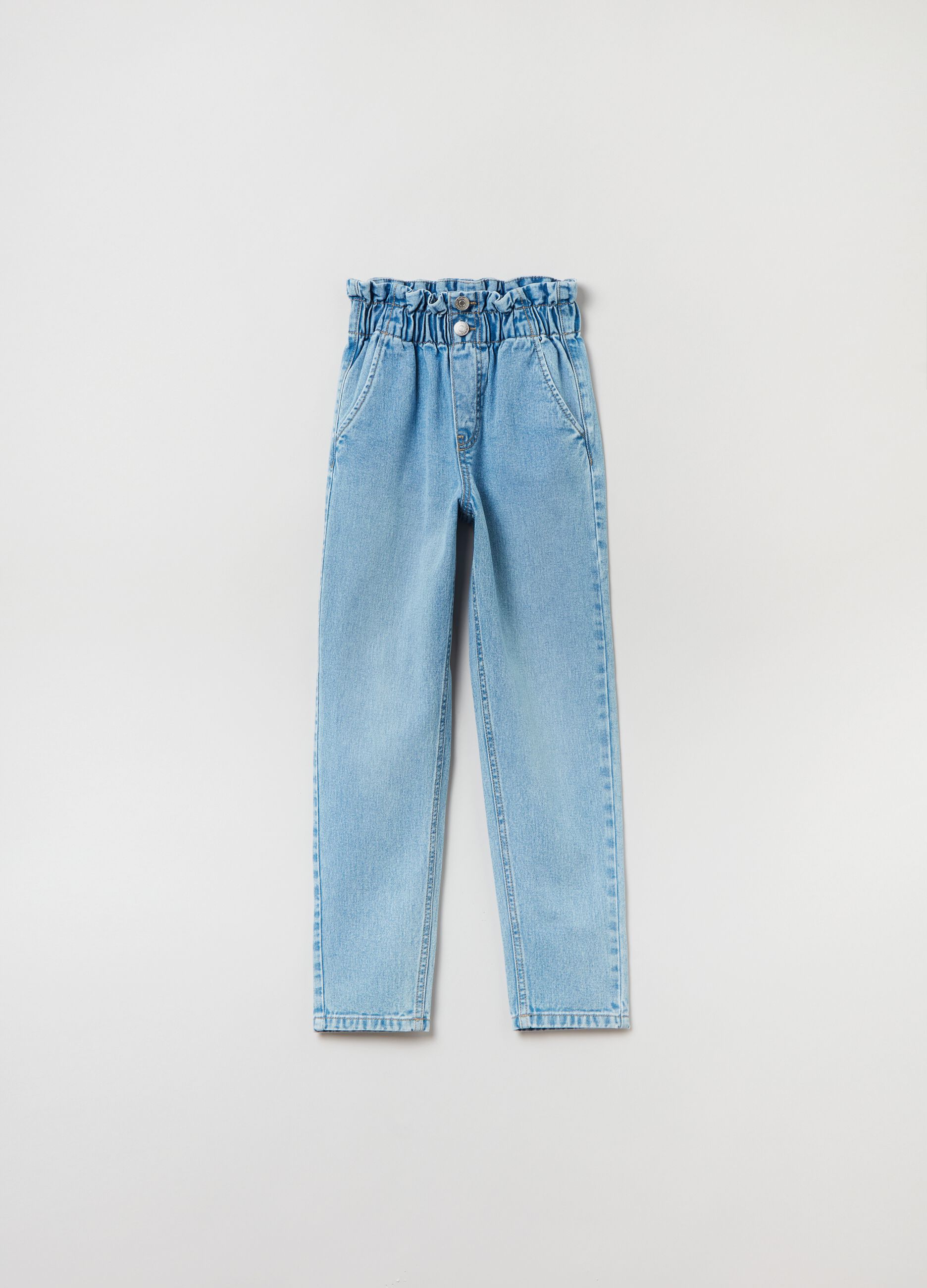 Jeans paper bag con tasche_0