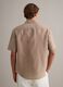 Beige Linen-Cotton Blend Regular Fit Shirt_3