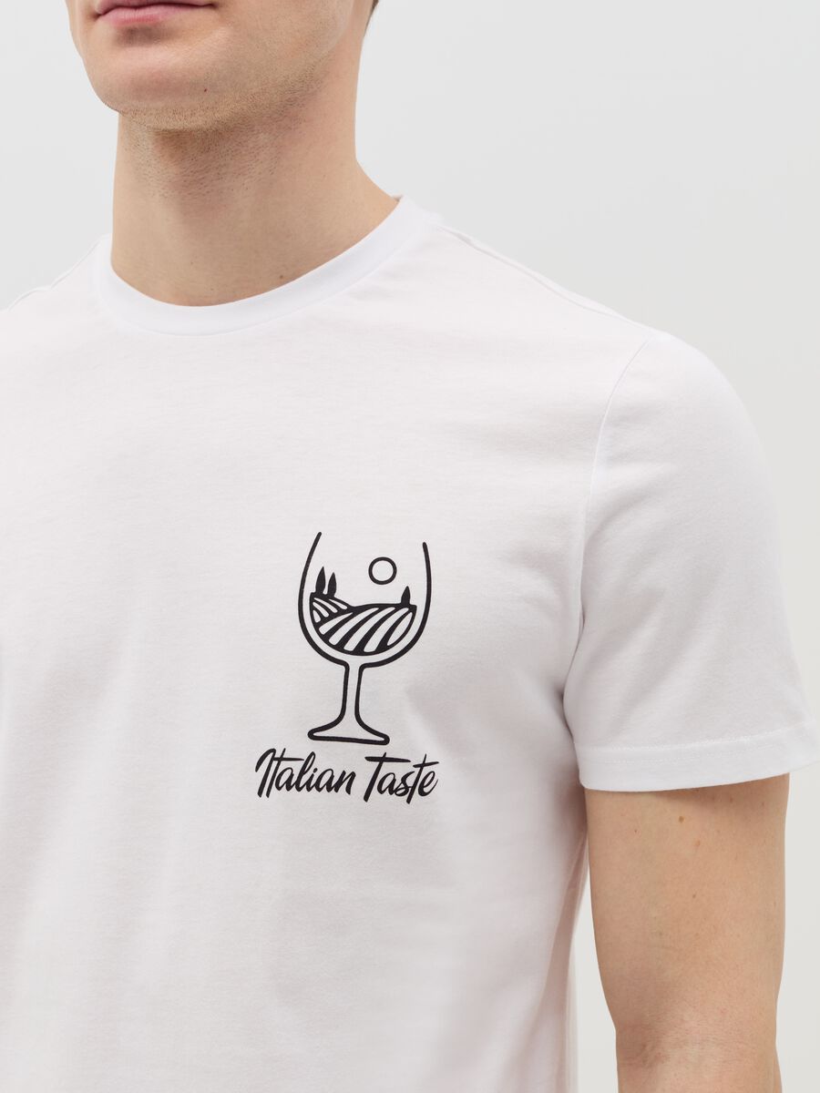 Cotton T-shirt with "Italian Taste" print_2